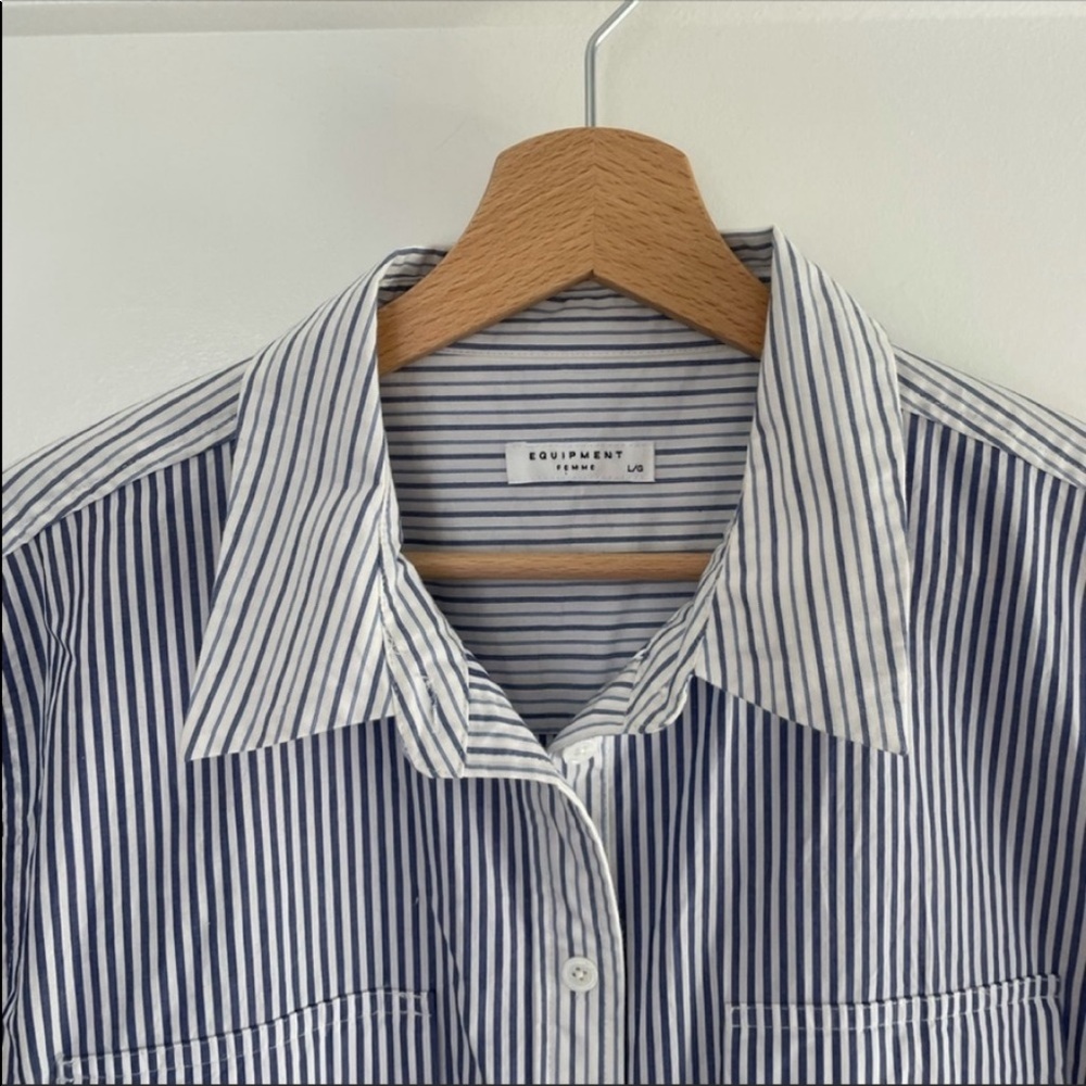 Equipment Femme Striped Shirt Dress - Picture 8 of 11